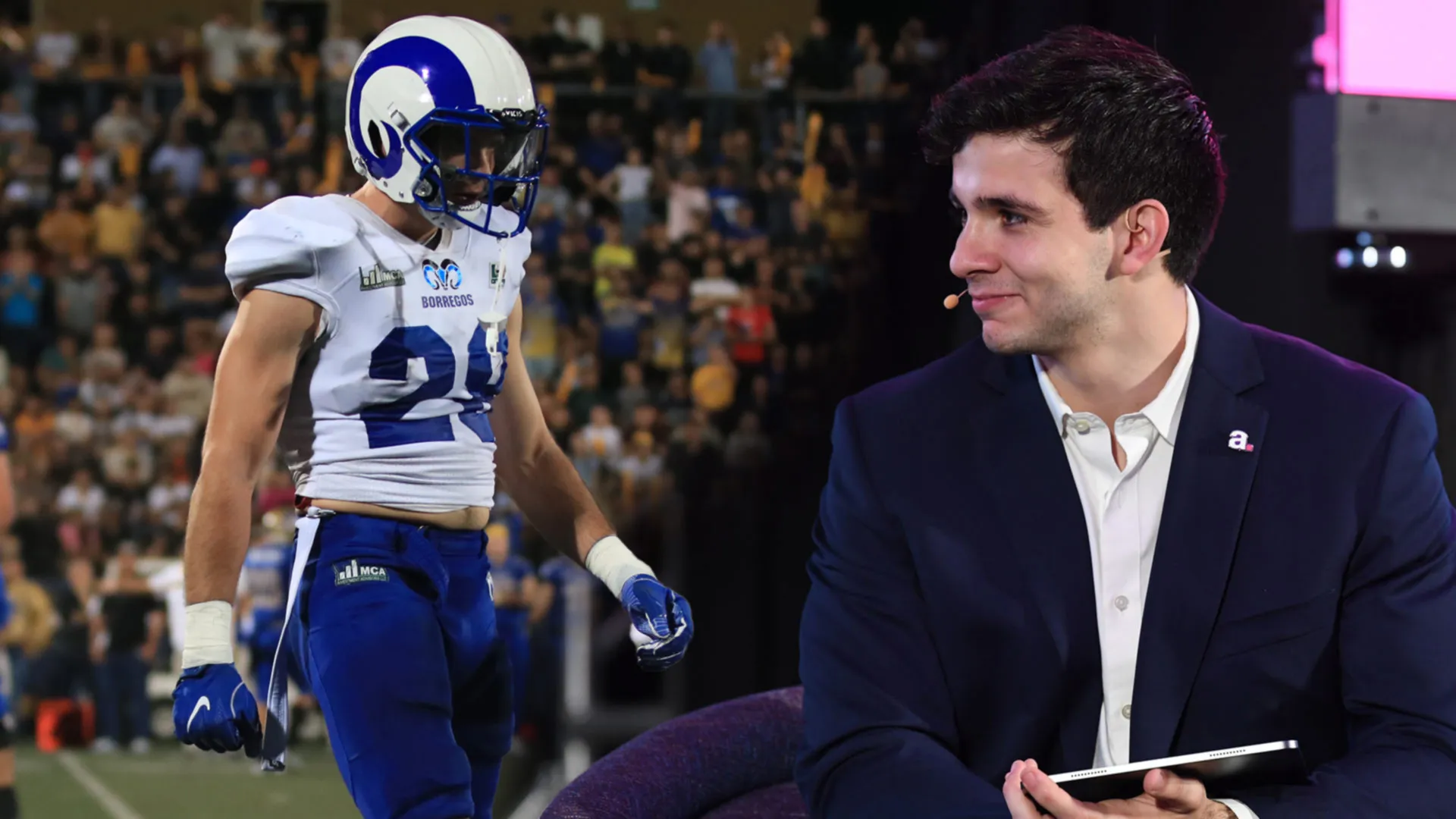 Juan Pablo Santisteban, jugador de borregos y entrevistador 