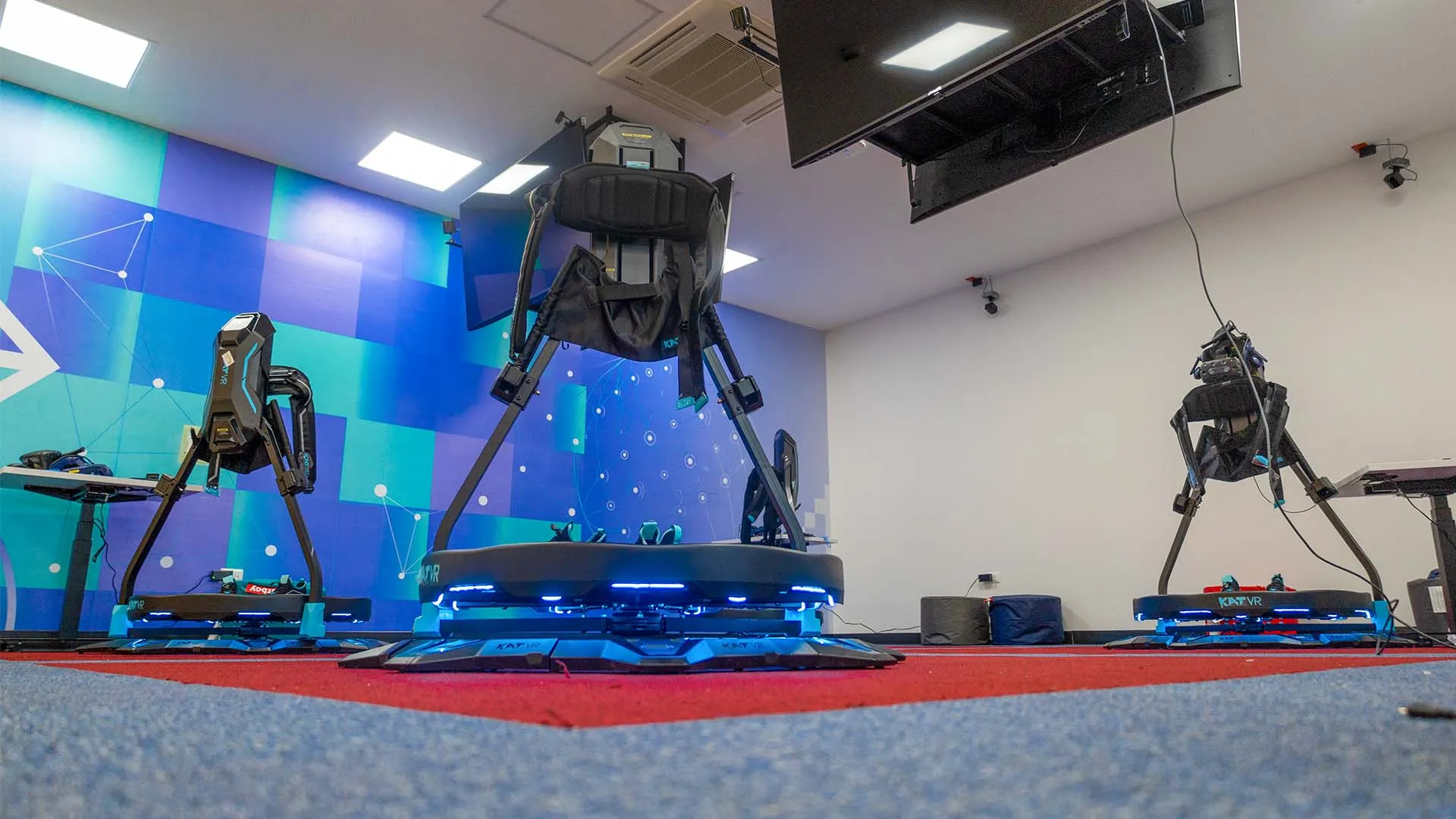 Laboratorio de negocios con maquinas de realidad virtual