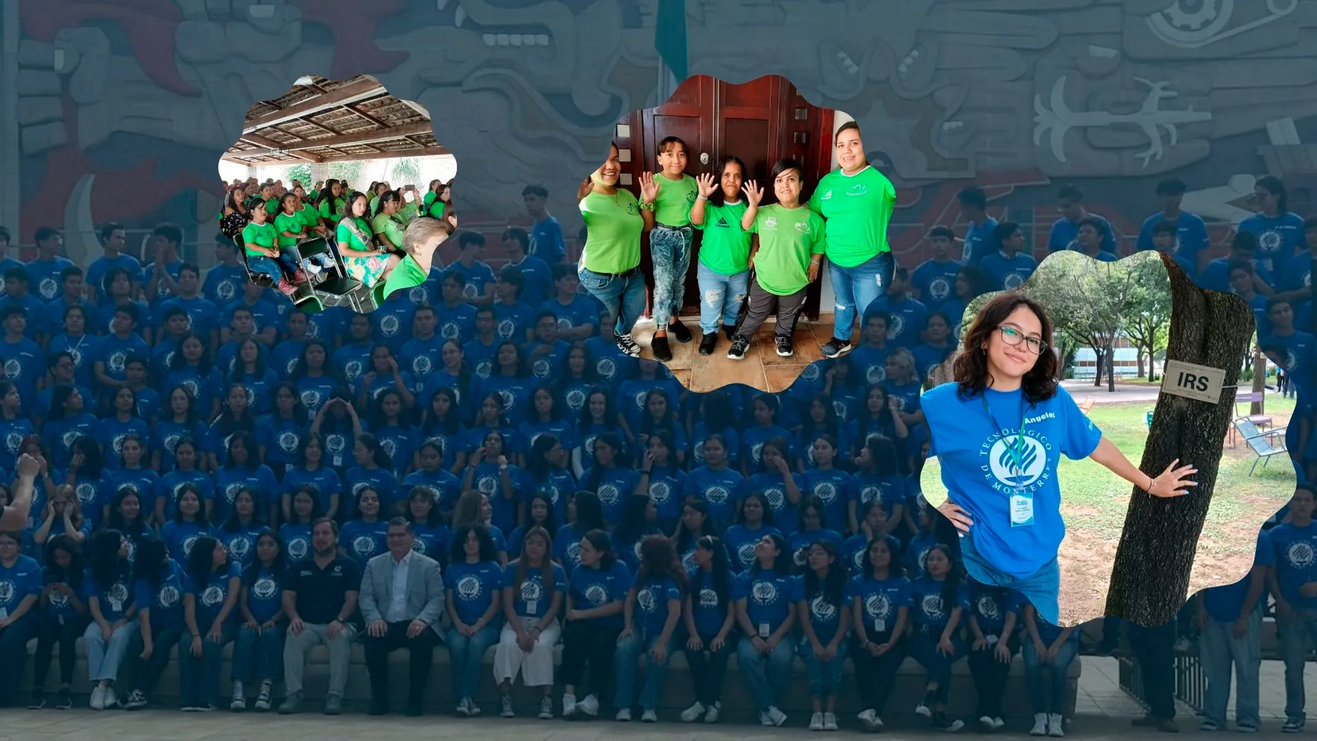 Collage de fotos de la fundación donde participa Ángeles