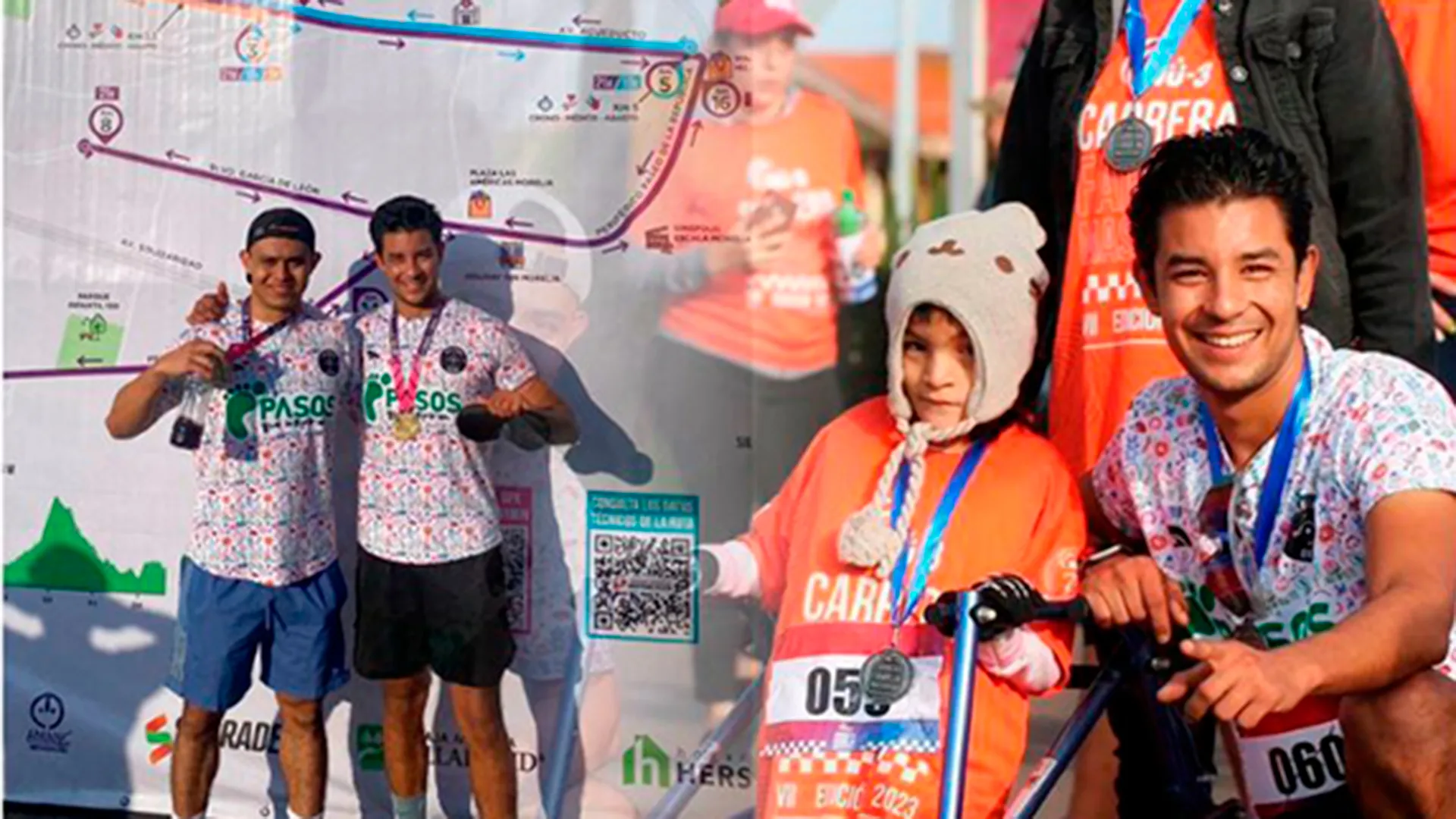 Humberto Alfonso realiza carreras con niños con discapacidad