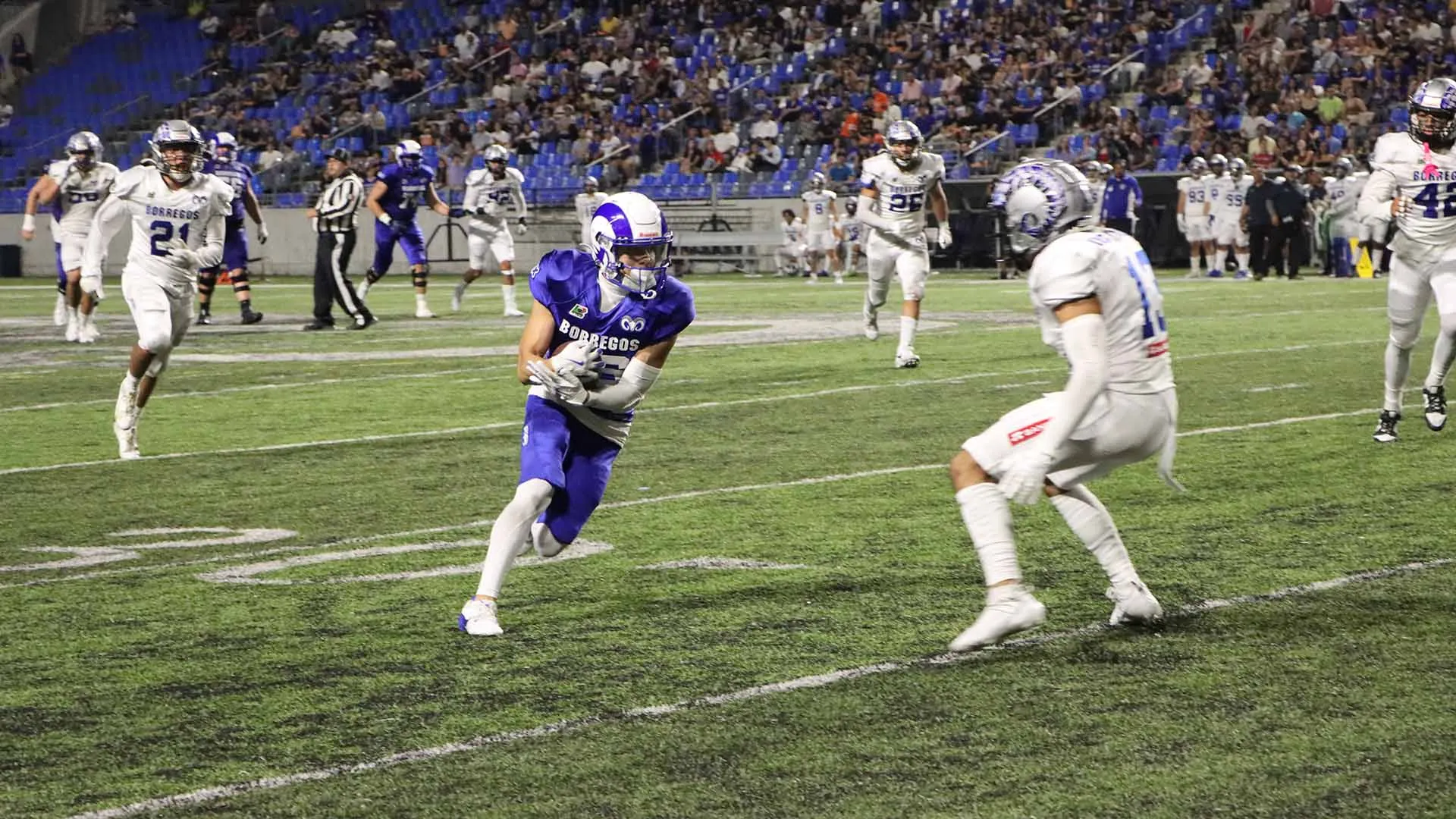 Jugador de Borregos Monterrey vs Borregos CCM, en Estadio Banorte.