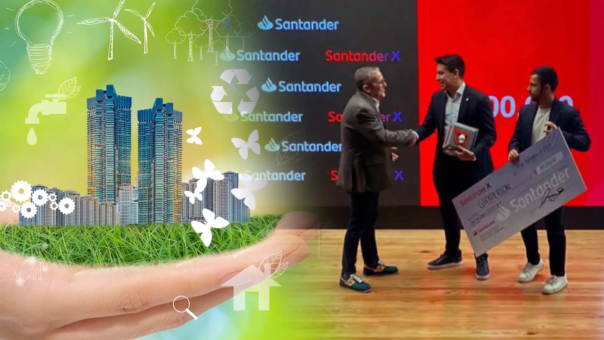 Gerardo Calderón, alumno del Tec campus Estado de México, obtuvo el tercer lugar en el Reto Santander X México 2024 por su emprendimiento Ghyperion.