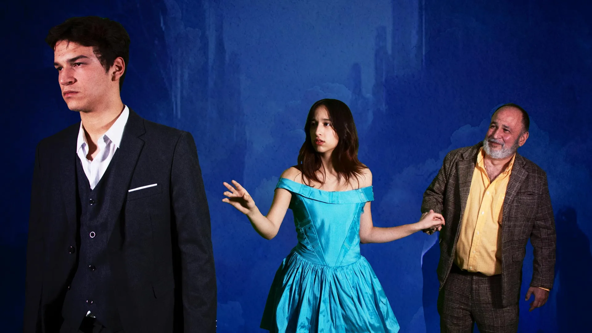 Actores de Eurídice interpretando una escena de la obra inspirada en el mito griego.