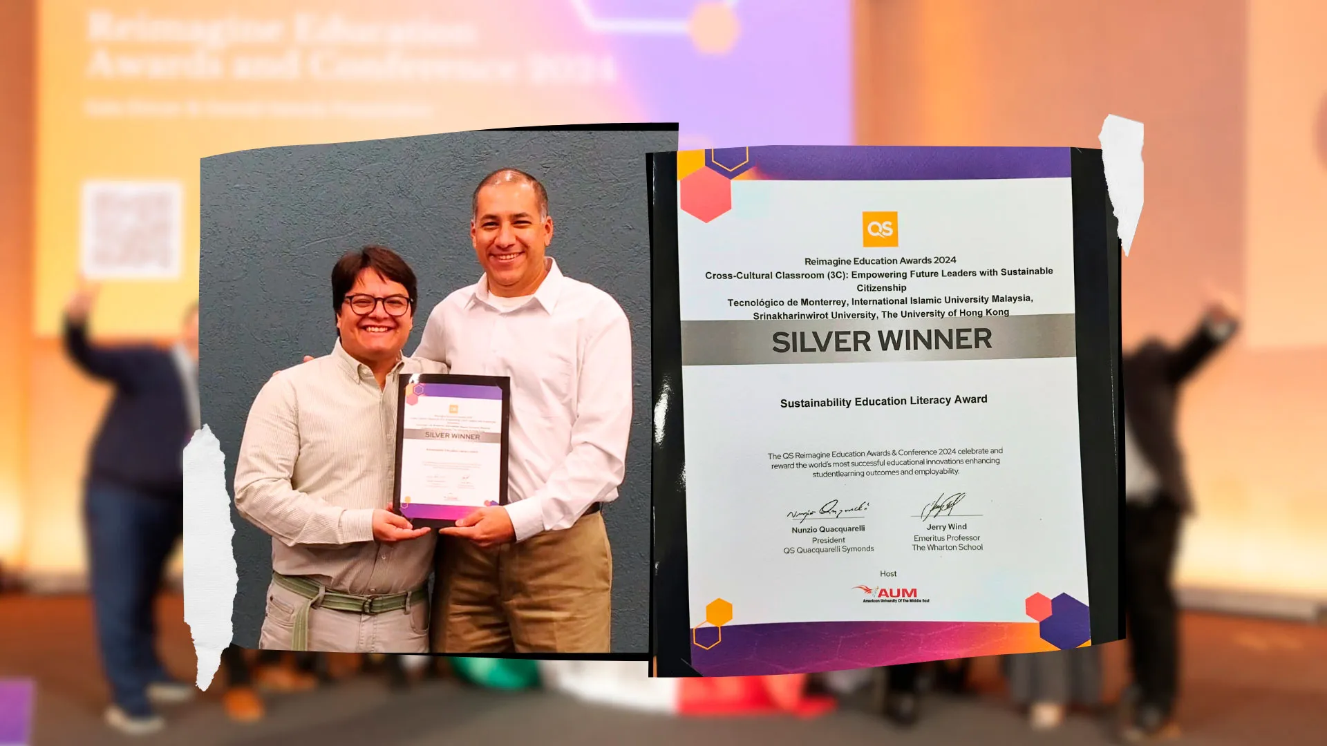 Profesores del Tec Querétaro reconocidos con plata en el "Oscar" de la educación 2025