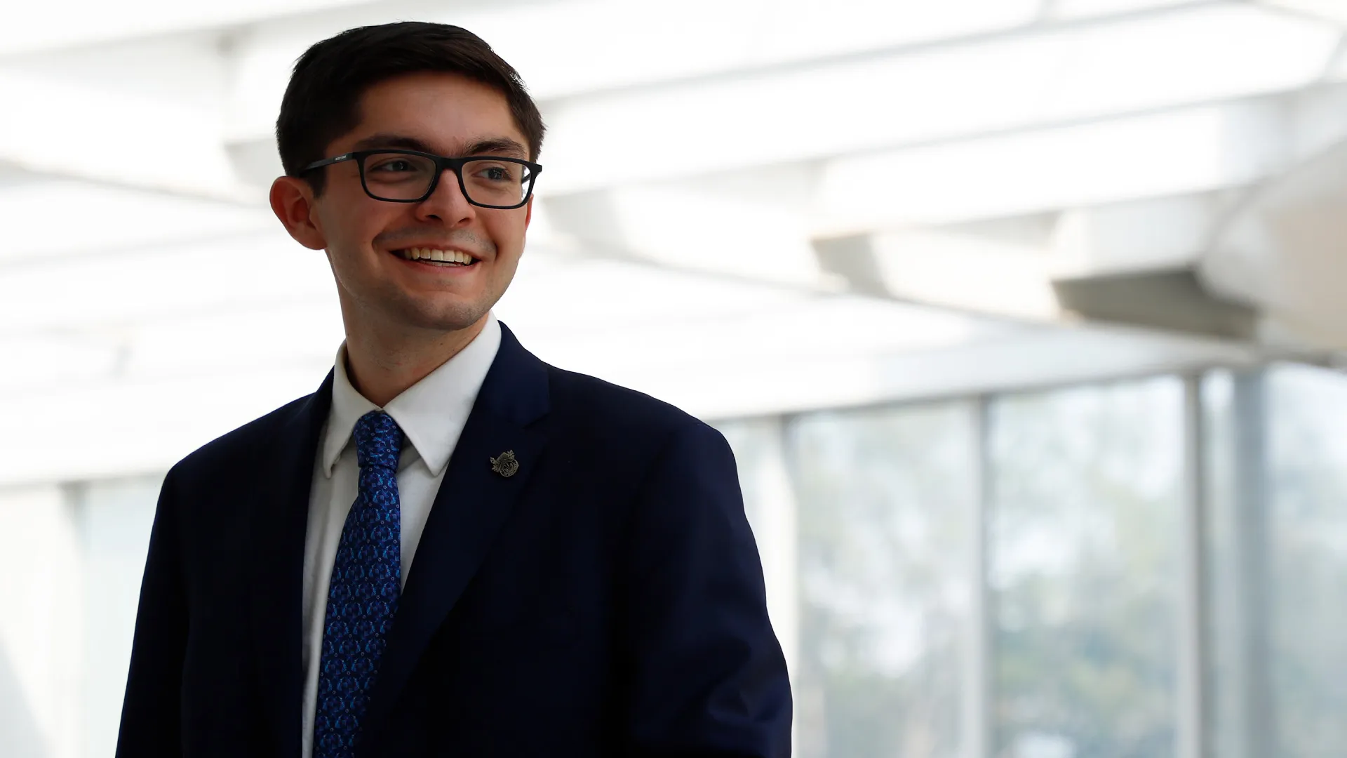 Ariel Delgado, estudiante de Ingeniería Química, en el Tec campus Estado de México.