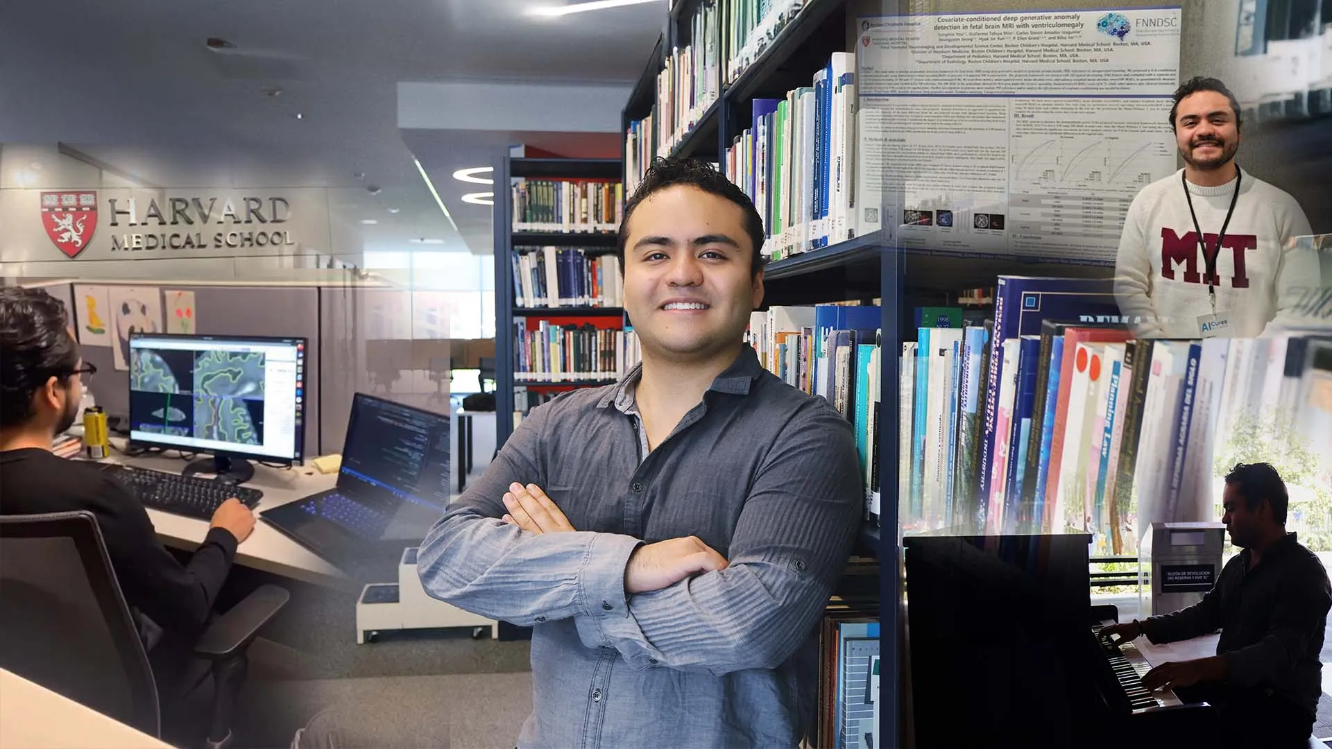 Guillermo Tafoya Milo en diversas etapas de su vida como estudiante del Tec de Monterrey