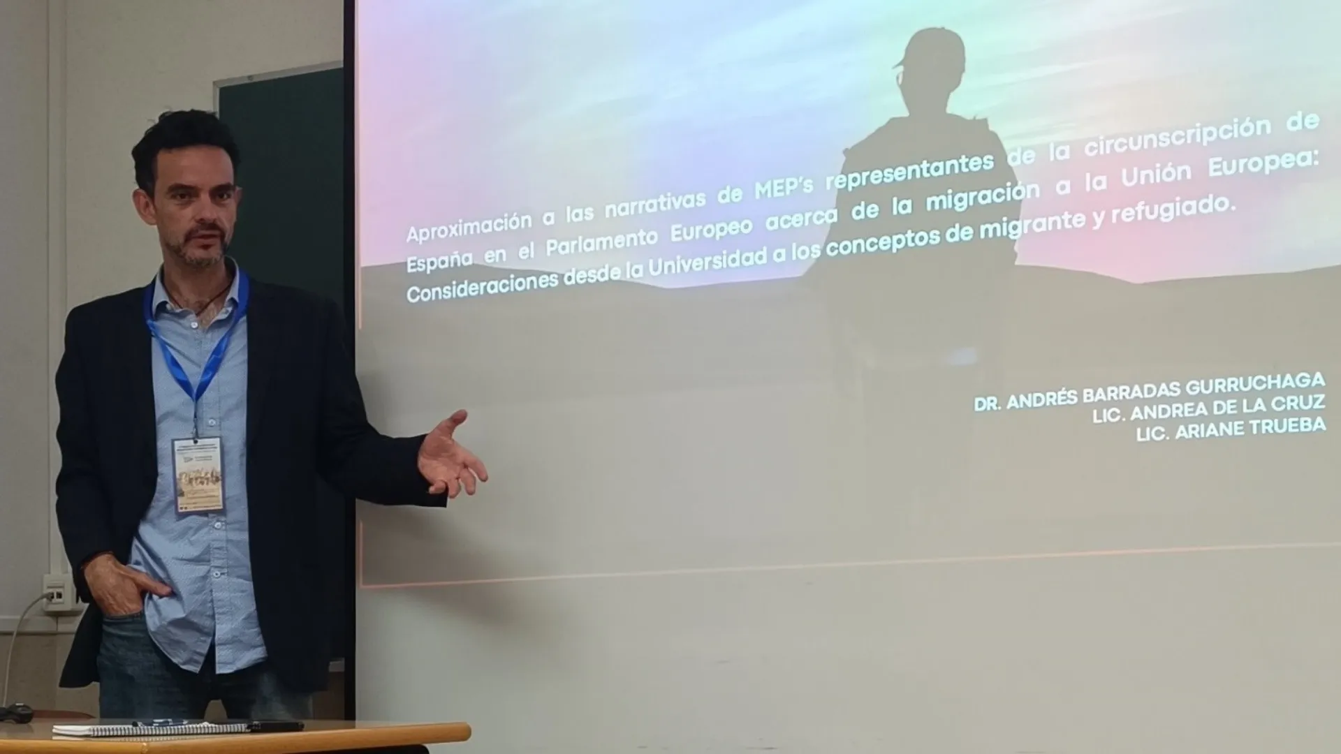 Andrés Barradas, profesor de Comunicación, participó en el Congreso Internacional de Migraciones y Refugio