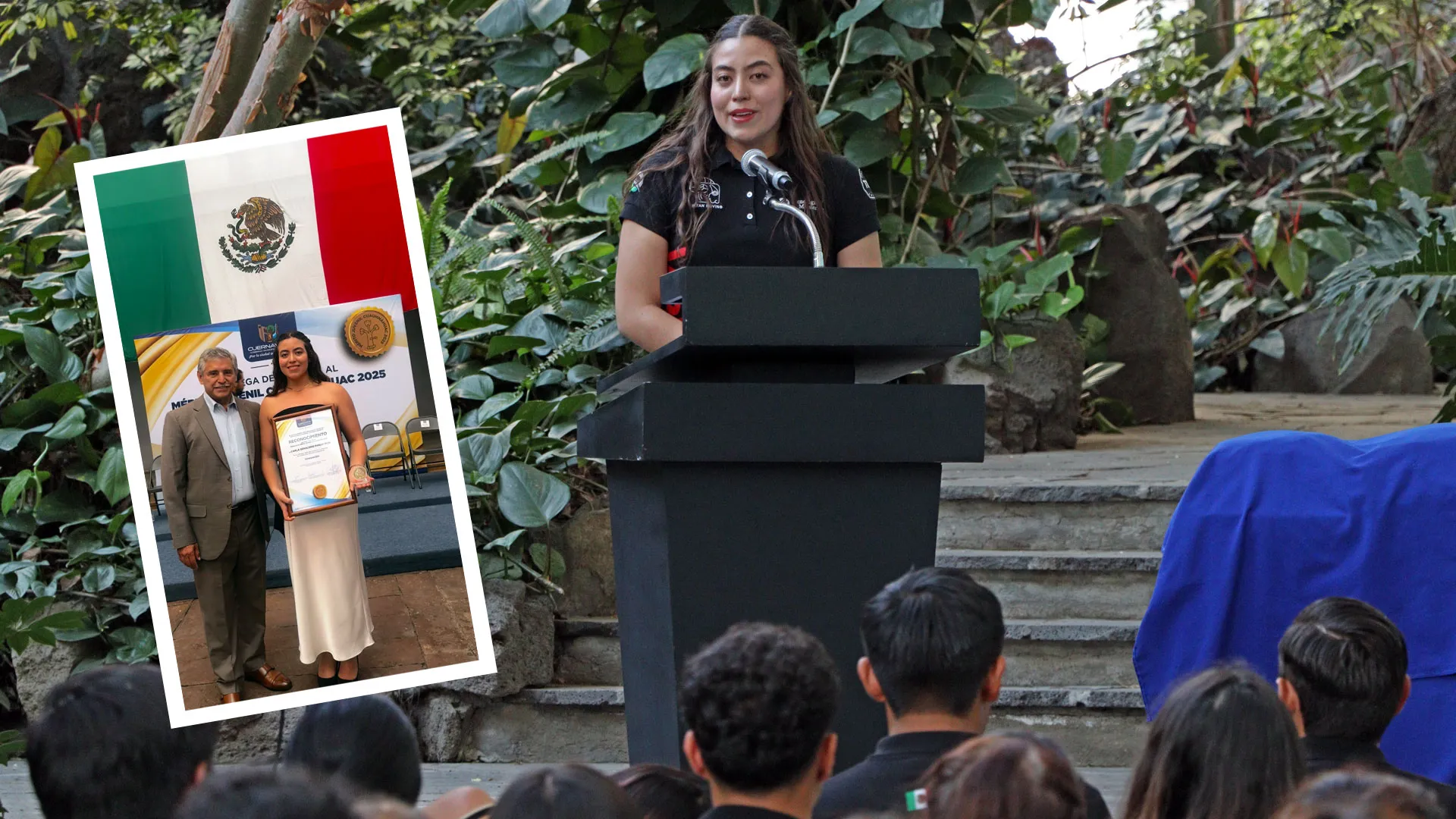 Carla Pardo, alumna de la Ingeniería Mecatrónica en el Tecnológico de Monterrey, Campus Cuernavaca, recibió la Medalla al Mérito Juvenil “Cuauhnáhuac” 2025 en la categoría de Innovación.