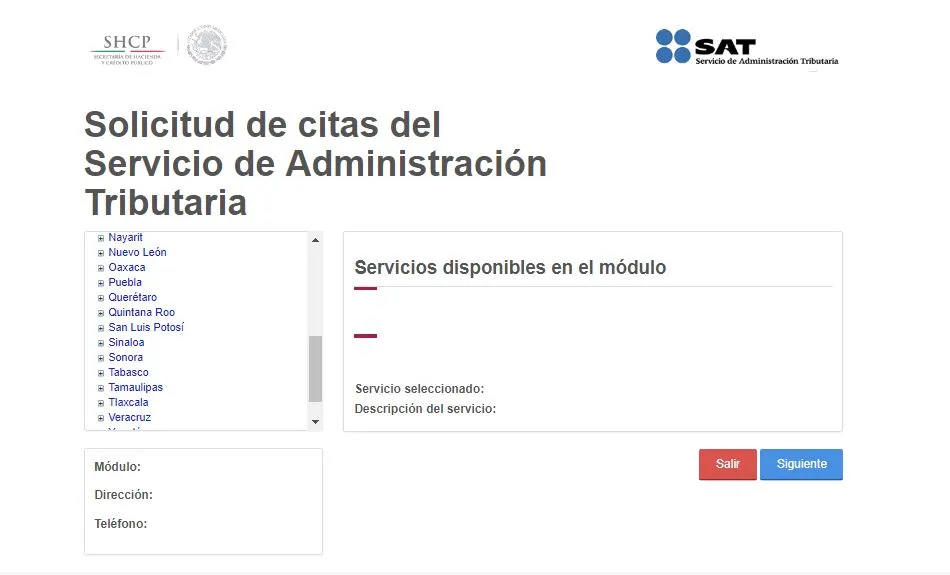 Citas SAT