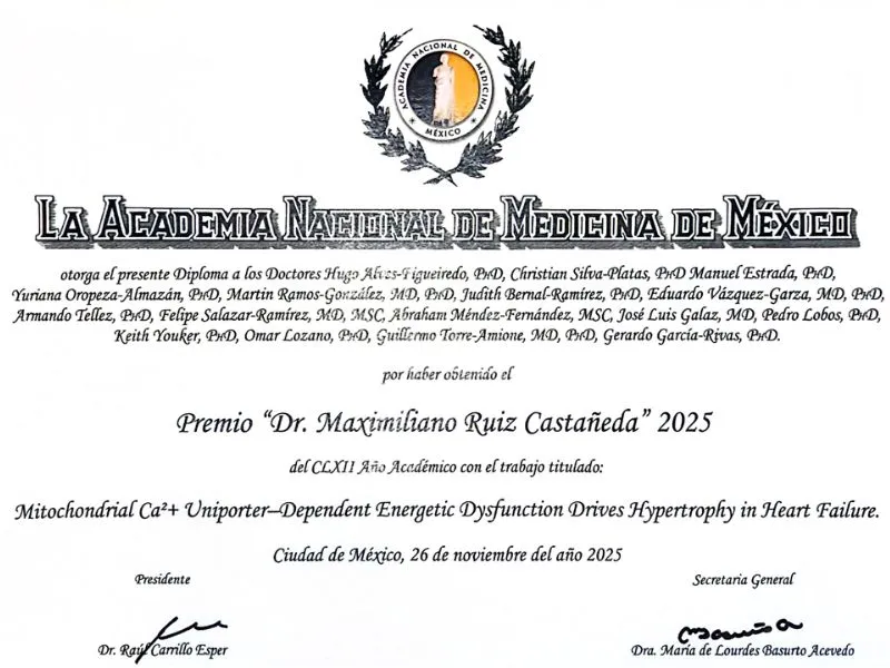 Premio Dr. Maximiliano Ruiz Casta&ntilde;eda 2025.