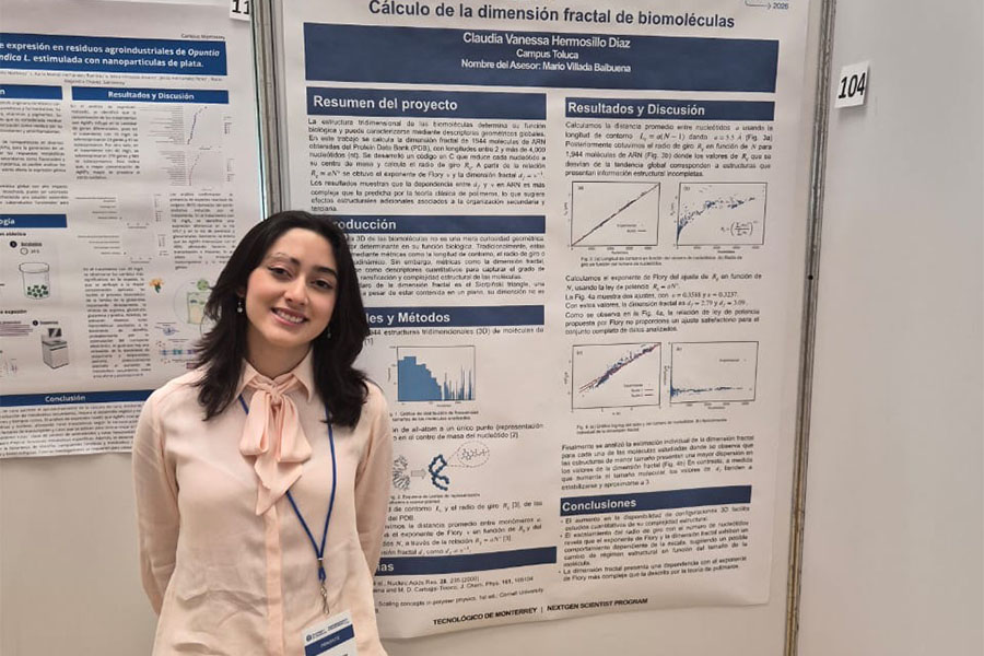 Alumna Tec analiza c&oacute;mo funcionan las mol&eacute;culas del cuerpo humano