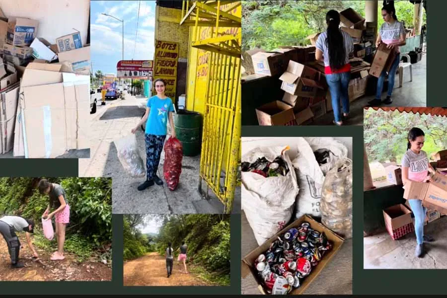 Alexa desarrolló proyectos de reciclaje en su comunidad. Foto: Alexa Félix.