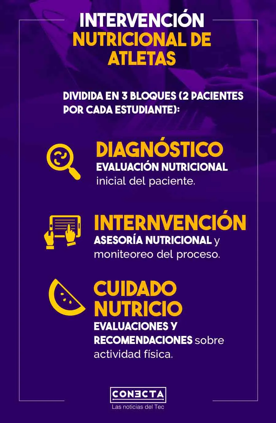 Alumnos de nutrición y bienestar integral del Tec Guadalajara asesoran a atletas de Jalisco.