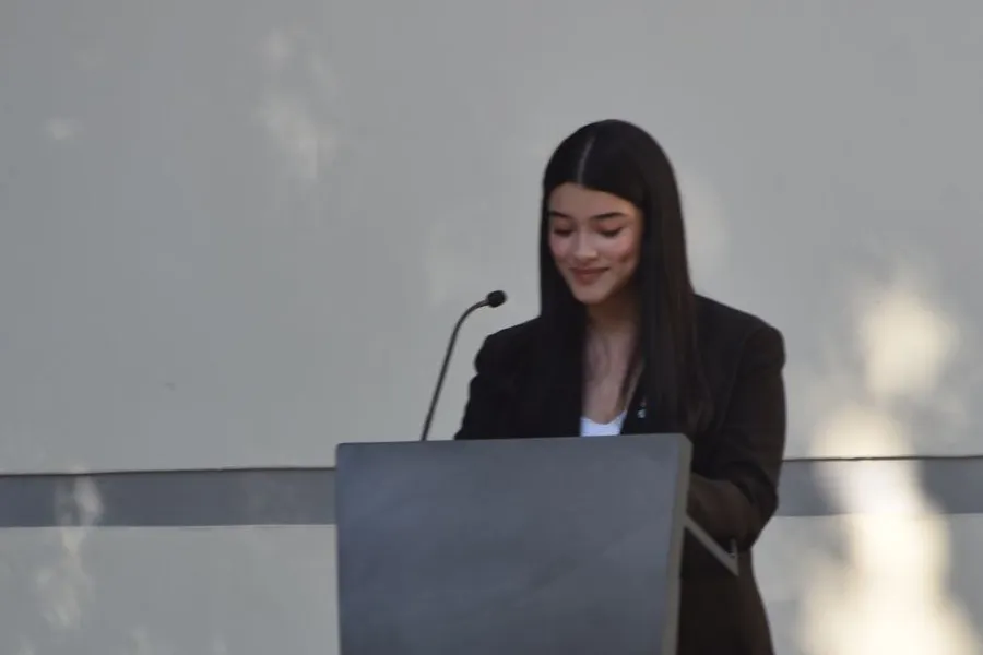 ana sofia en su participacion de munsin prepatec como presidenta del grupo