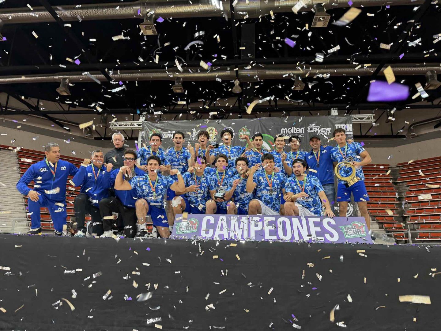 Borregos Qro logra histórico tricampeonato en voleibol