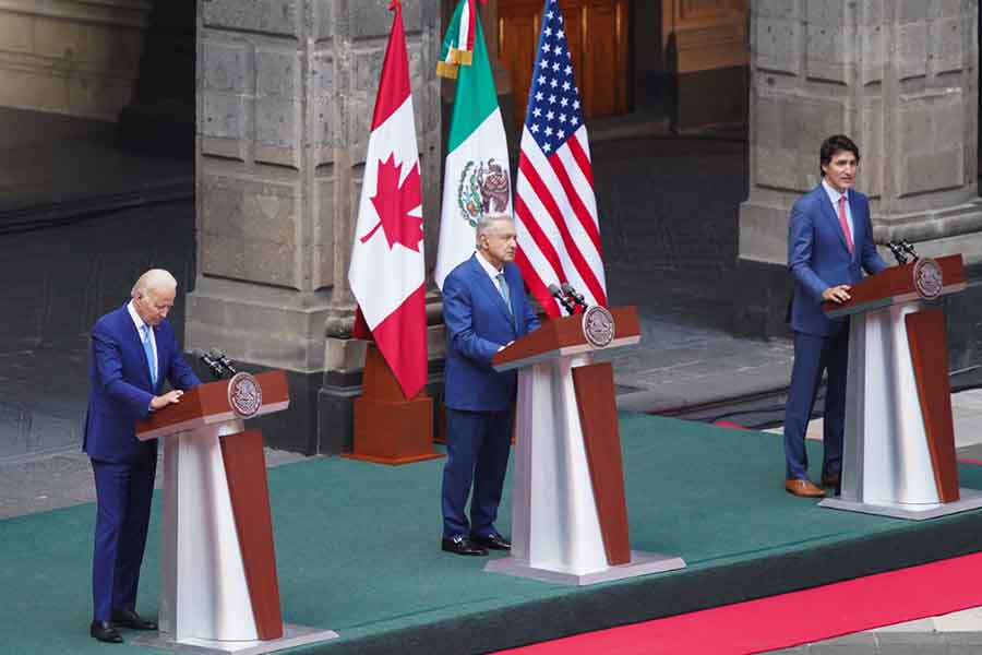 La cumbre norteamericana se llevó a cabo entre Andrés Manuel López Obrador, Joe Biden y Justin Trudeau.