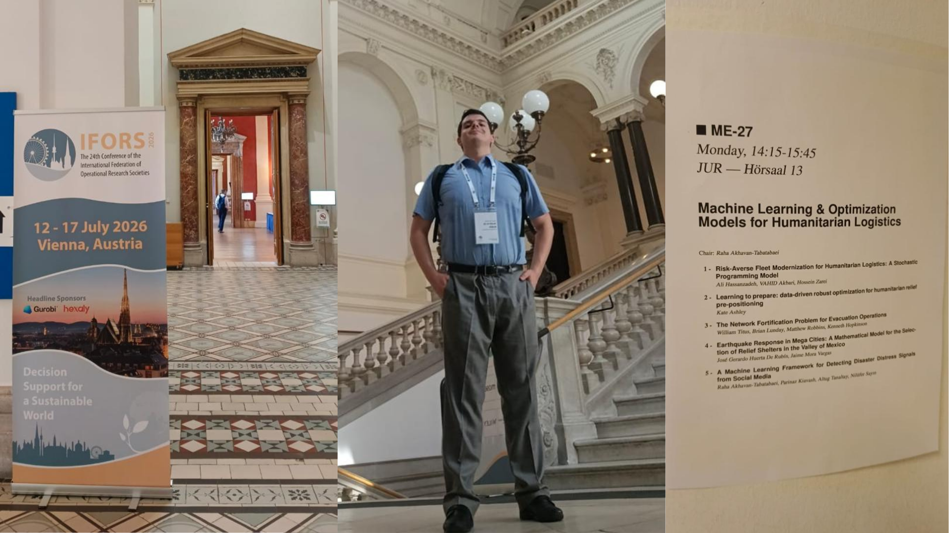 Jos&eacute; Gerardo Huerta De Rub&iacute;n en la universidad de Viena durante IFORS 2026