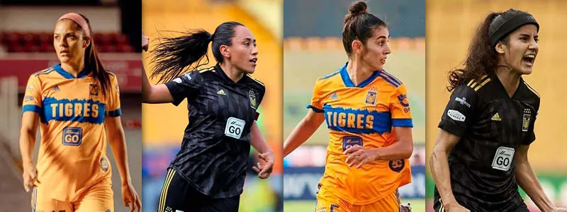 Cristina Ferral, Liliana Mercado, Mar&iacute;a Fernanda Elizondo y Natalia G&oacute;mez Junco son las integrantes de Tigres Femenil que fueron parte de Borregos.
