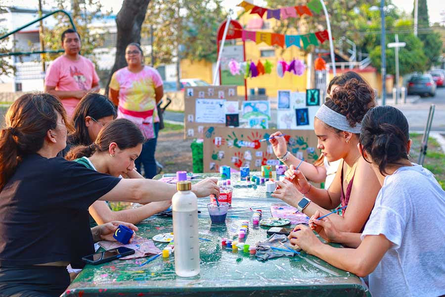 Actividades de distritotec dentro de Casa Natanjos.
