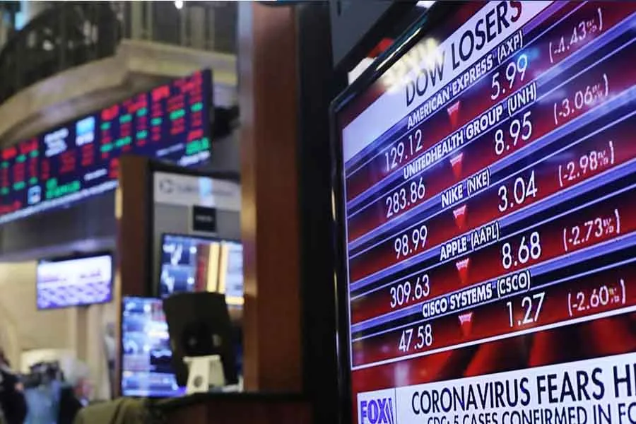 Caída en los índices bursátiles