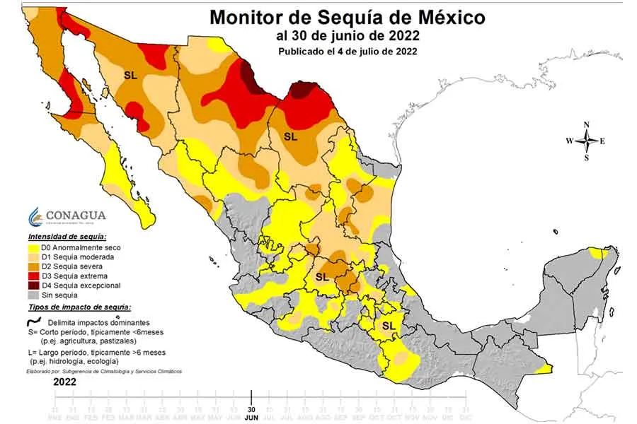Monitor de sequ&iacute;a de M&eacute;xico