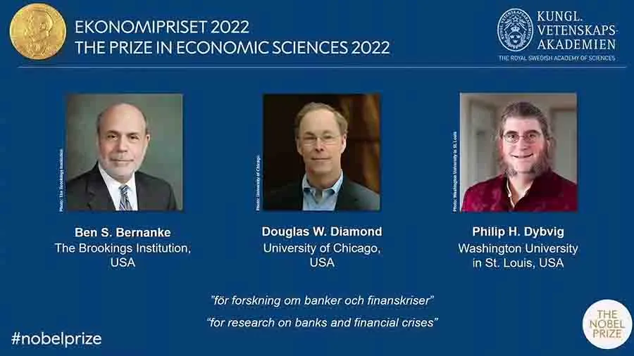 Bernanke, Diamond y Dybvig, ganadores del Nobel de Econom&iacute;a