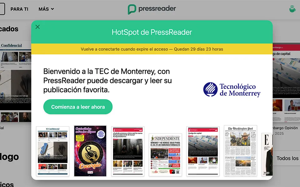 pantallazo de pressreader