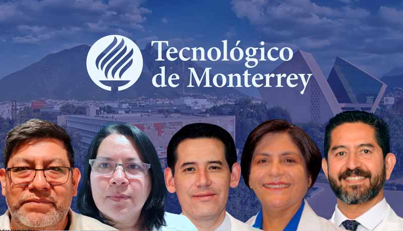 Profesores que participaron como tutores. De izquierda a derecha: José Ascención Hernández Hernández, Rosa del Carmen López Sánchez, Juan Francisco Sánchez Ávila, María Teresa Sánchez Ávila, y Luis Alonso Morales Garza.