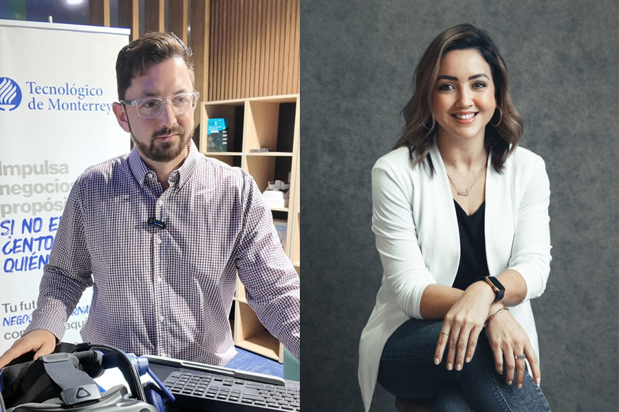 Foto de dos profesores del Tec de Monterrey.