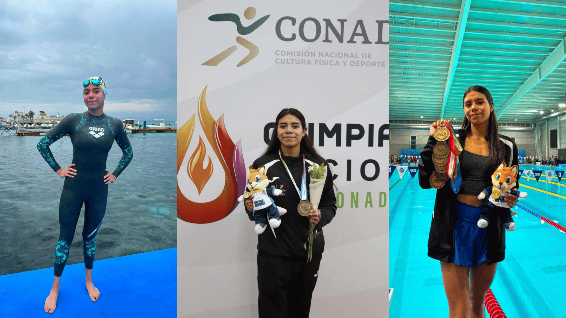 Yuritzi salgado medallista internacional en aguas abiertas