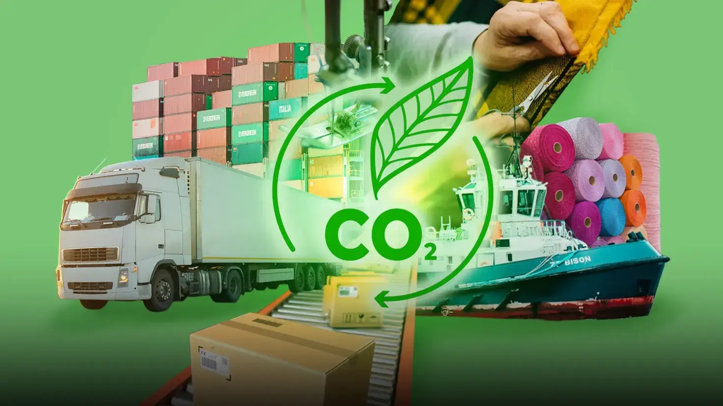 Montaje de elementos involucrados en la logístic ade la industria textil