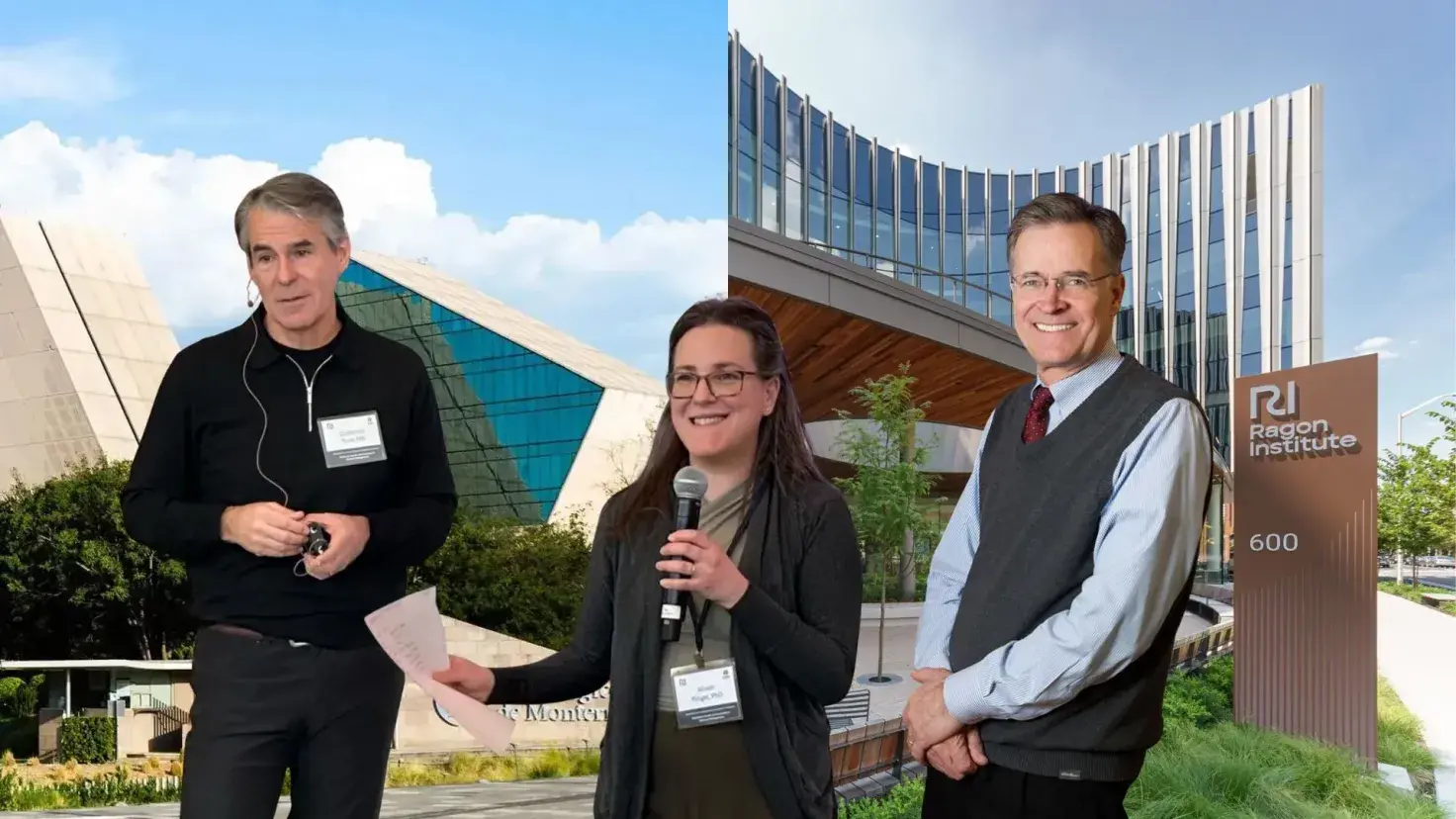 Dr. Guillermo Torre, rector de TECSALUD, Bruce D. Walker, director del Ragon Institute y Alison Ringel, investigadora en el Ragon Institute.