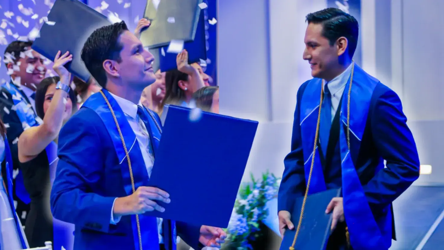Víctor Aguilar en su graduación.
