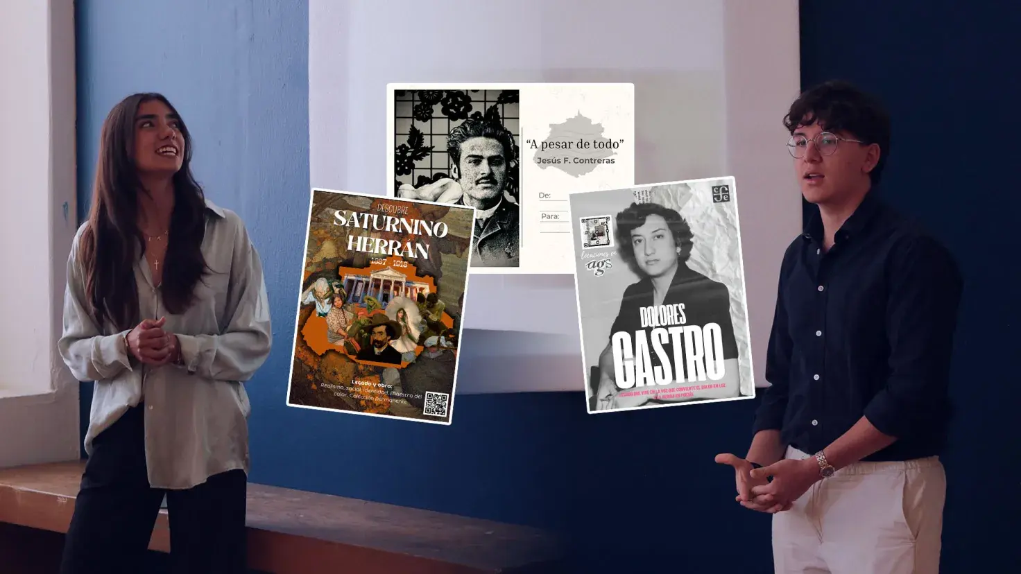 Estudiantes exponiendo su proyecto