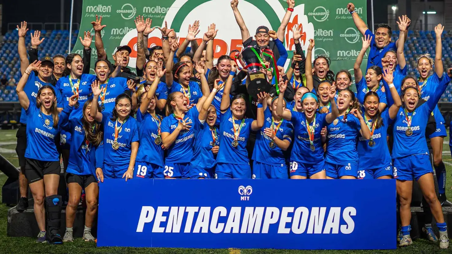 Borregos Mty femenil conquista pentacampeonato de CONADEIP