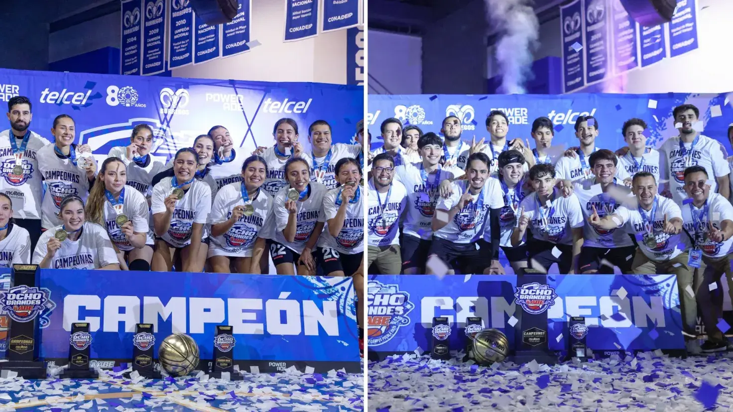 Equipos campeones 8 Grandes 2026, Borregos CEM en la femenil y Borregos Toluca, en la varonil