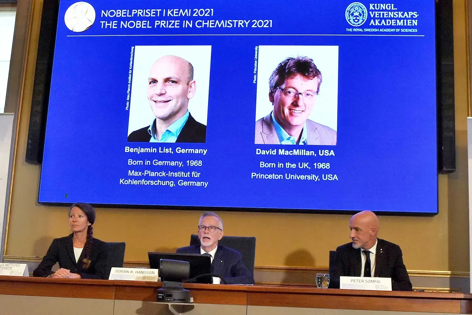 Ganadores del Premio Nobel de Química 2021