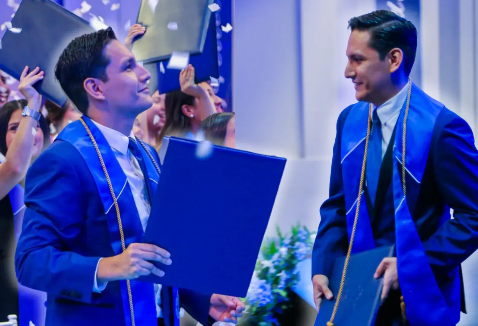 Víctor Aguilar en su graduación.