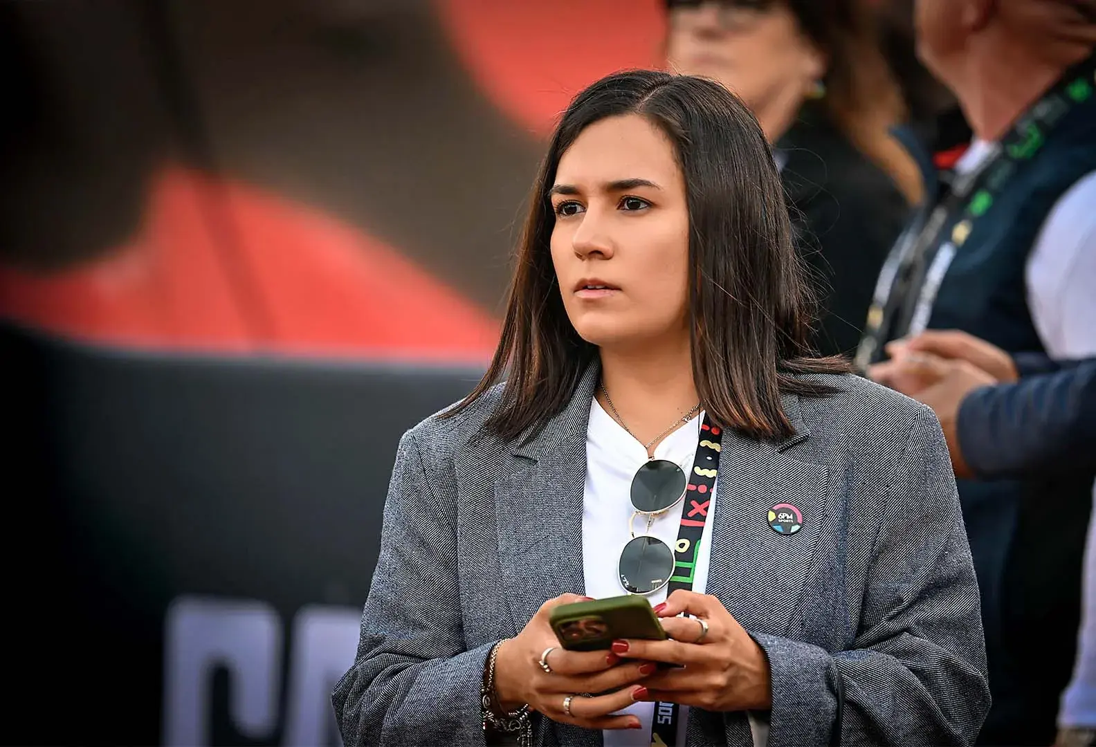 María Fernanda Fregoso en la gestión de un partido