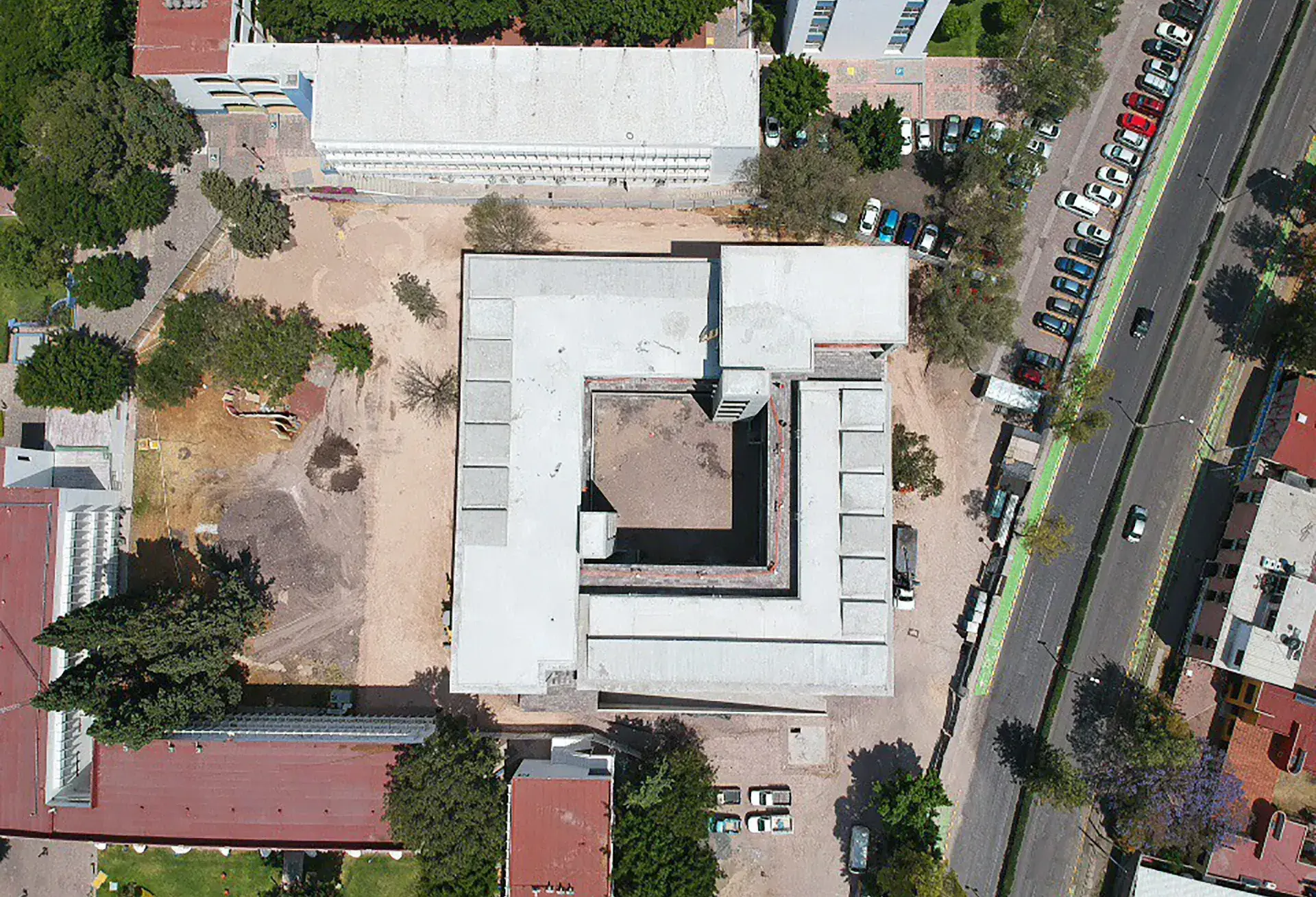 Vista aérea del edificio de Bioingenierías
