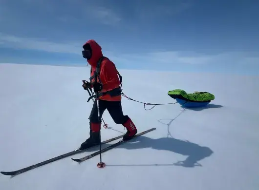 Andrea en su recorrido por Groenlandia