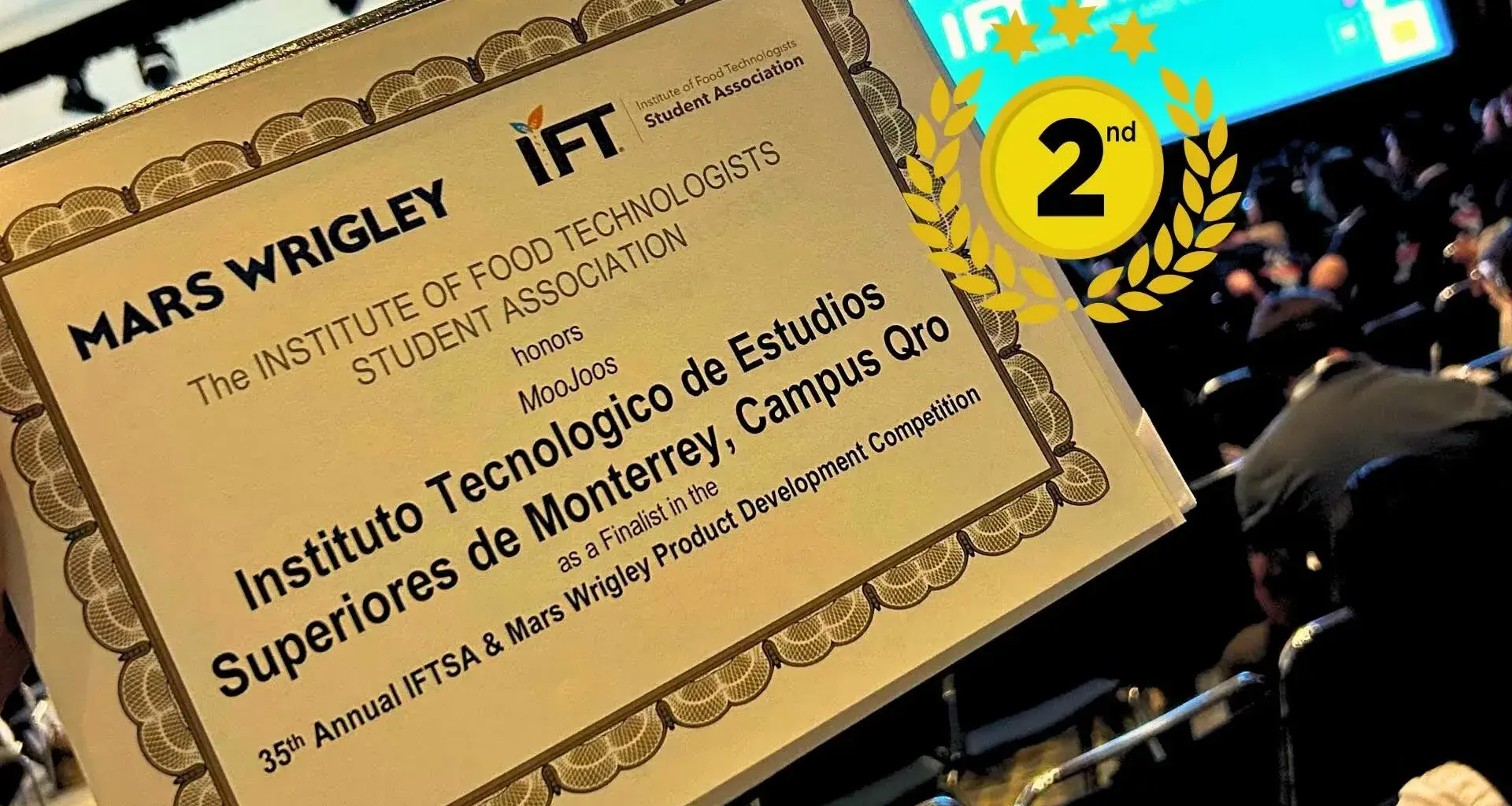Estudiantes del Tec campus Querétaro obtuvieron el segundo lugar en el concurso internacional de desarrollo de productos IFTSA y Mars 2025