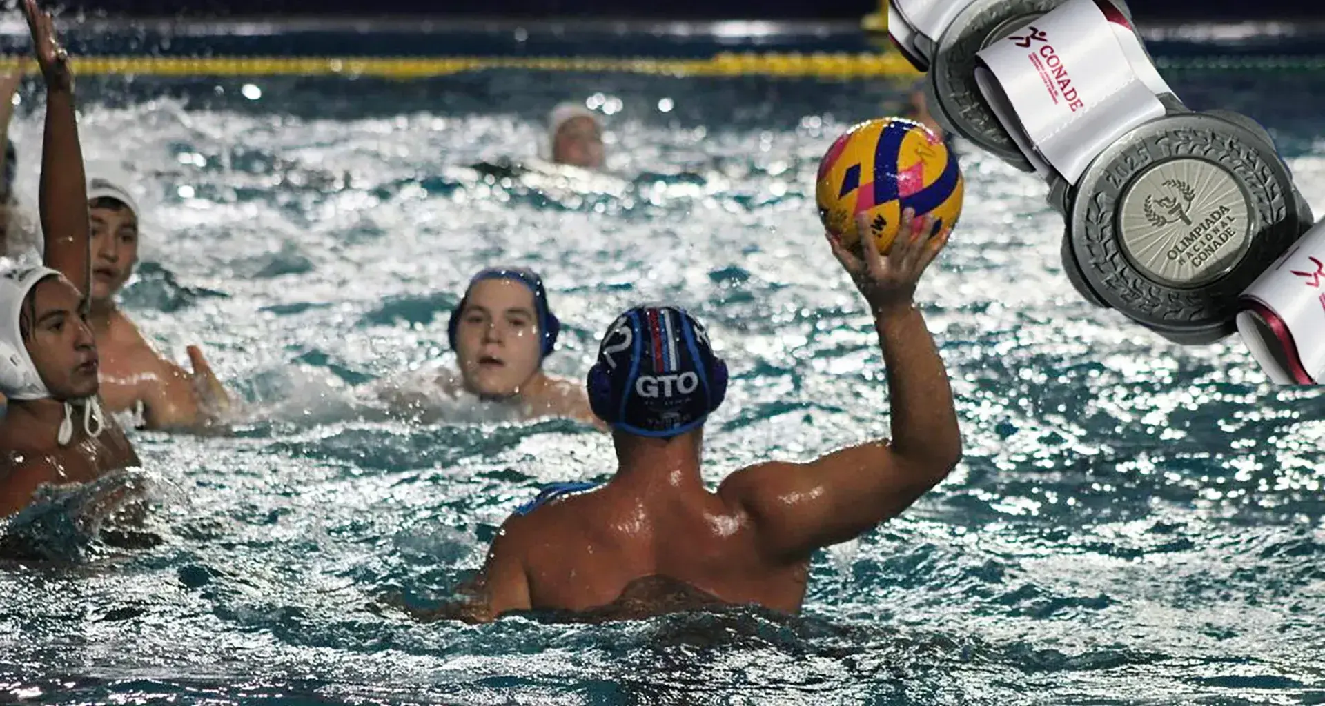 Equipo de Waterpolo compitiendo en las Olimpiadas Nacionales 2025