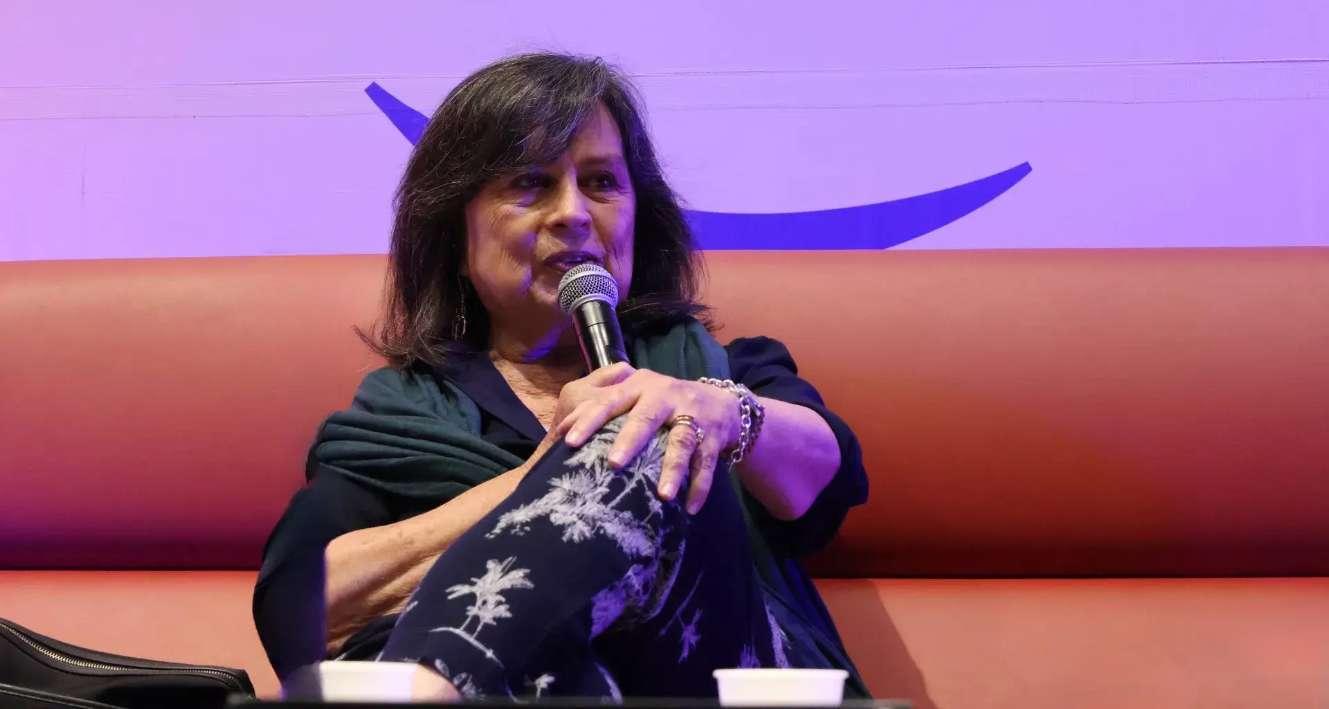 La escritora Laura Restrepo durante la Feria Interancional del Libro 2025