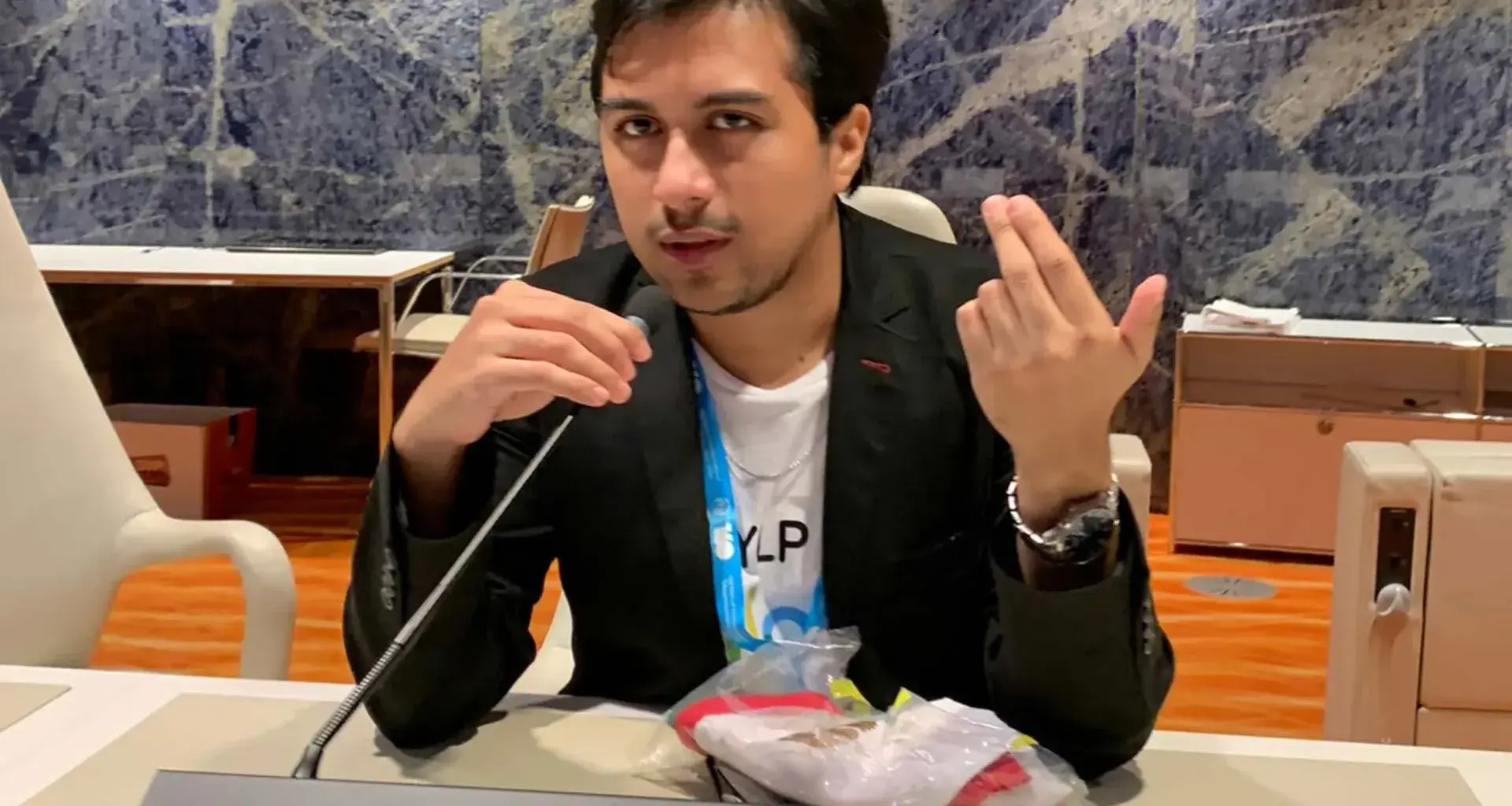 Foro ONU en Suiza en el que participó el alumno del Tec Guadalajara, Erick Oseguera.