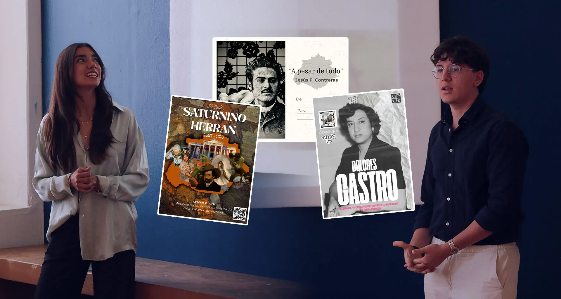 Estudiantes exponiendo su proyecto