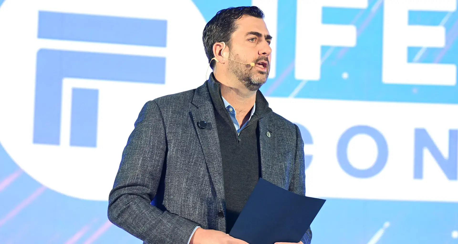 Juan Pablo Murra en el inicio del IFE Conference