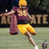 Jesús Gómez practicando con Arizona State Sun Devils