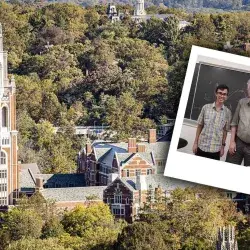 Universidad de Yale y William con un profesor