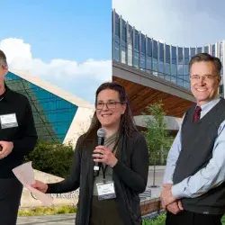 Dr. Guillermo Torre, rector de TECSALUD, Bruce D. Walker, director del Ragon Institute y Alison Ringel, investigadora en el Ragon Institute.